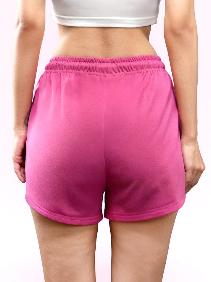 Hot Pink Sweat Shorts For Women
