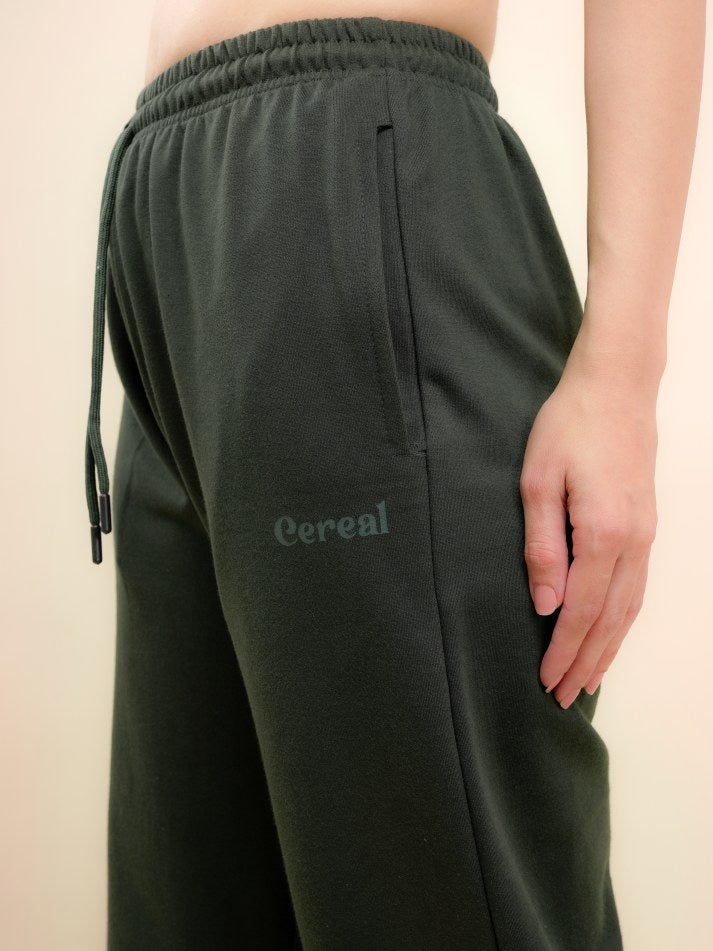 Olive Green A-Line Bomber Pants