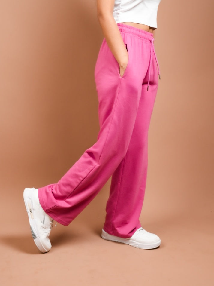 Pink A-Line Bomber Pants for Women