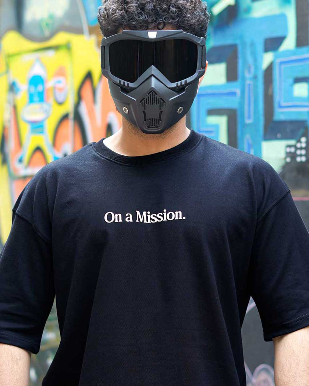 On A Mission Oversized Heavy French Cotton T-Shirt