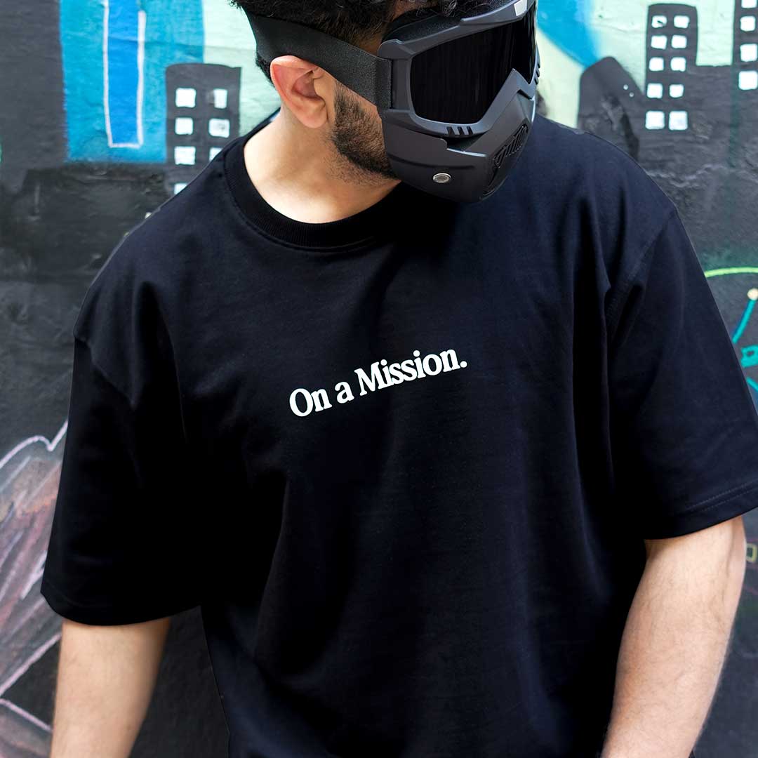 On A Mission Oversized Heavy French Cotton T-Shirt