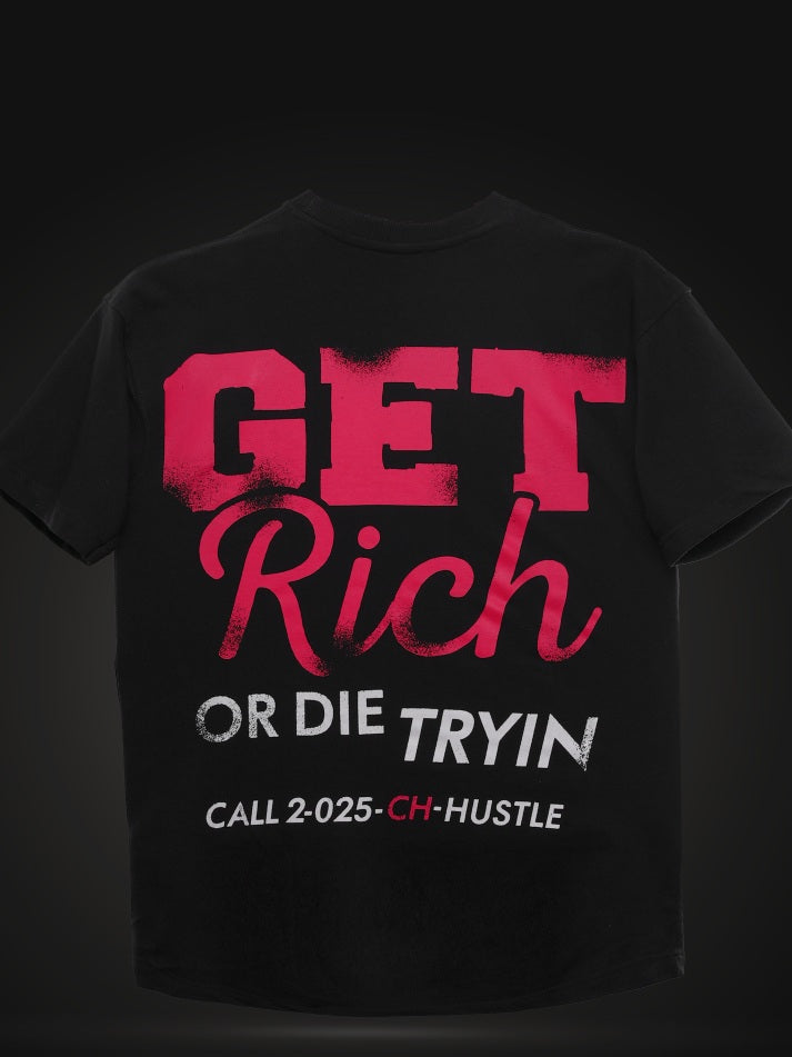 Get Rich Oversized Heavy French Cotton T-Shirt