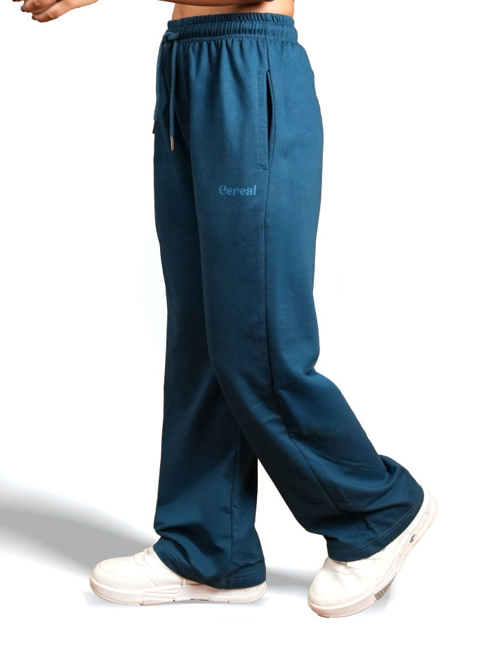 Airforce Blue A-Line Bomber Pants for Women