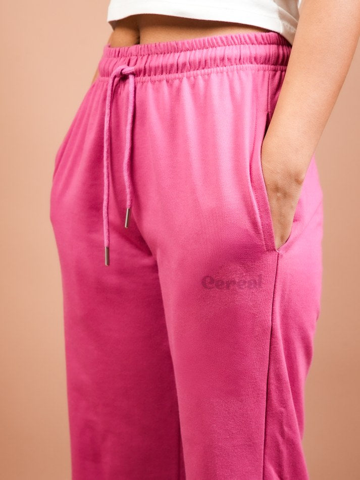 Pink A-Line Bomber Pants for Women