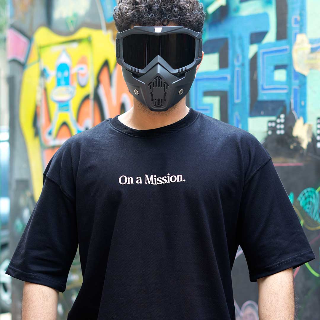 On A Mission Oversized Heavy French Cotton T-Shirt