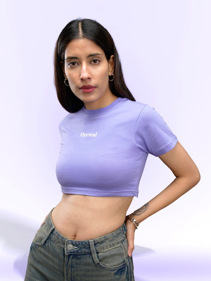 Lavender 100% Cotton Crop Top