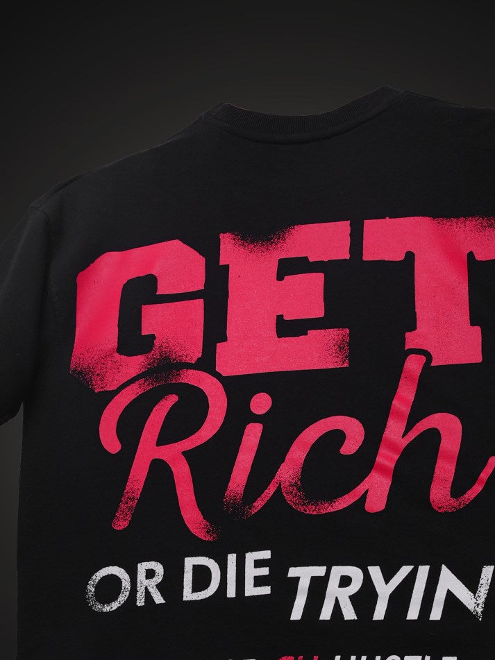 Get Rich Oversized Heavy French Cotton T-Shirt