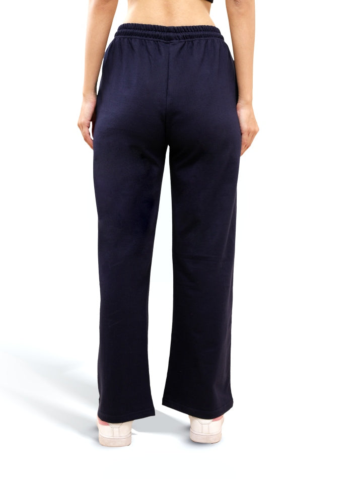 Navy Blue A-Line Bomber Pants for Women