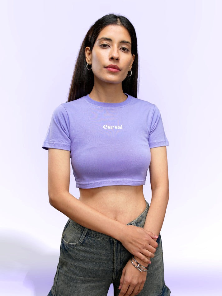 Lavender 100% Cotton Crop Top