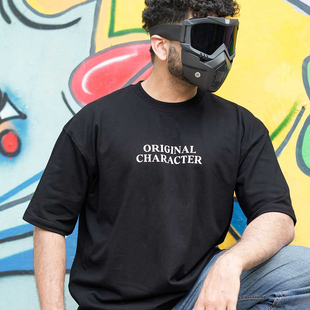 Original Character Oversized Heavy French Cotton T-Shirt