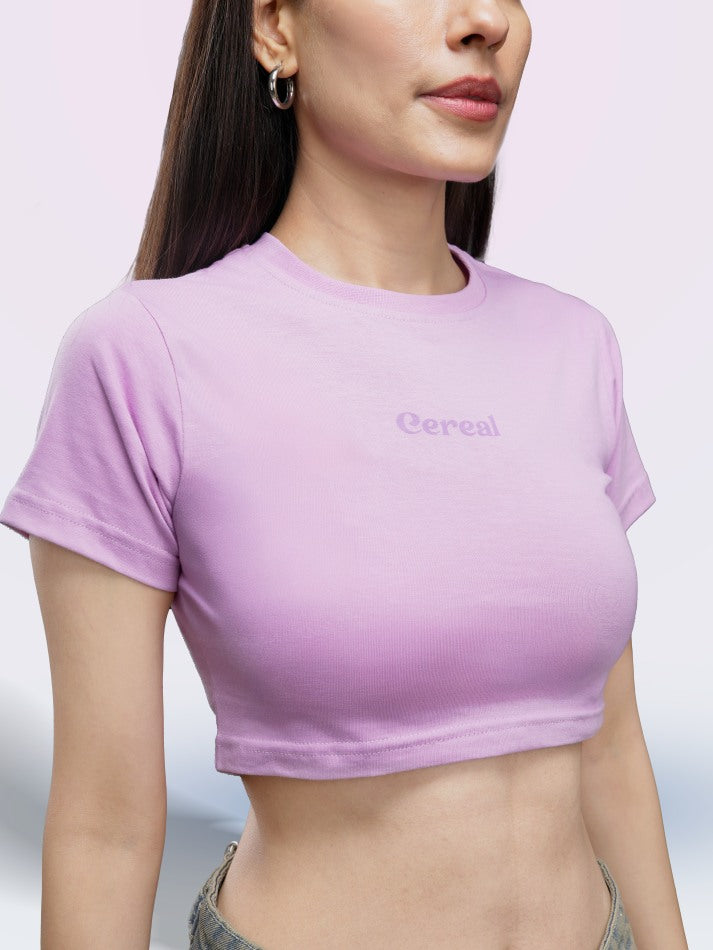 Lilac 100% Cotton Crop Top