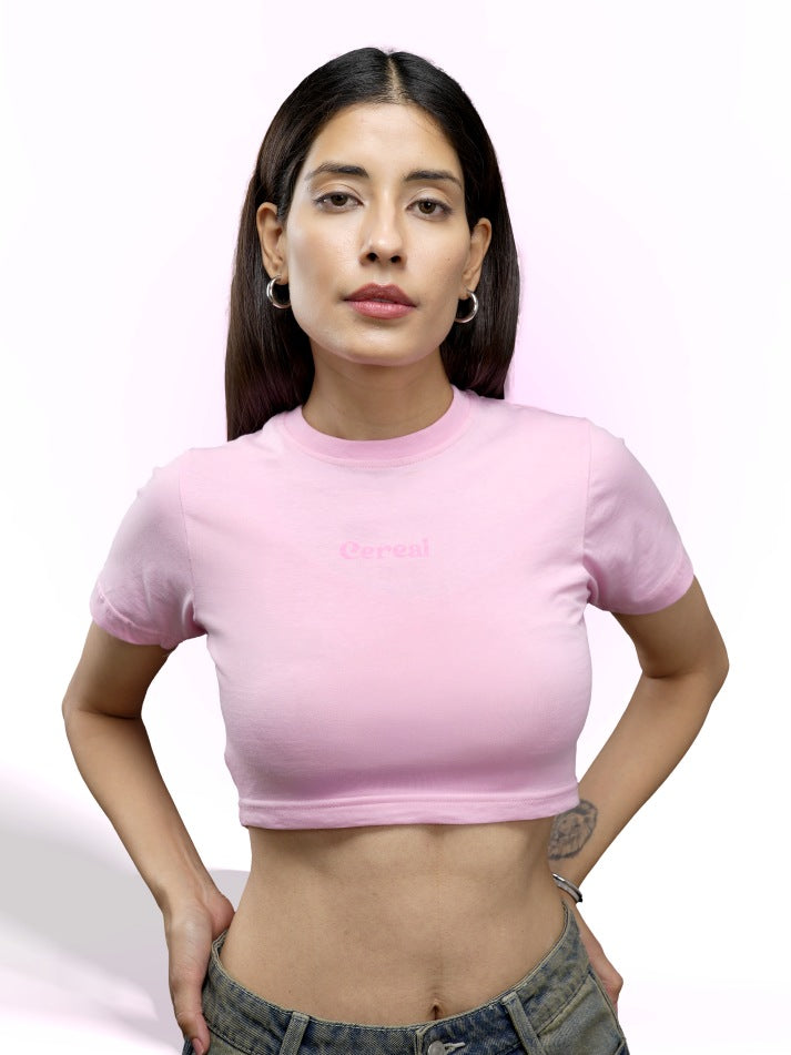Baby Pink 100% Cotton Crop Top