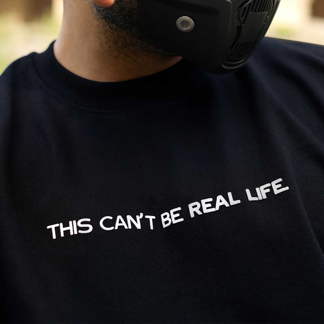 This Cant Be Real Life Oversized Heavy French Cotton T-Shirt