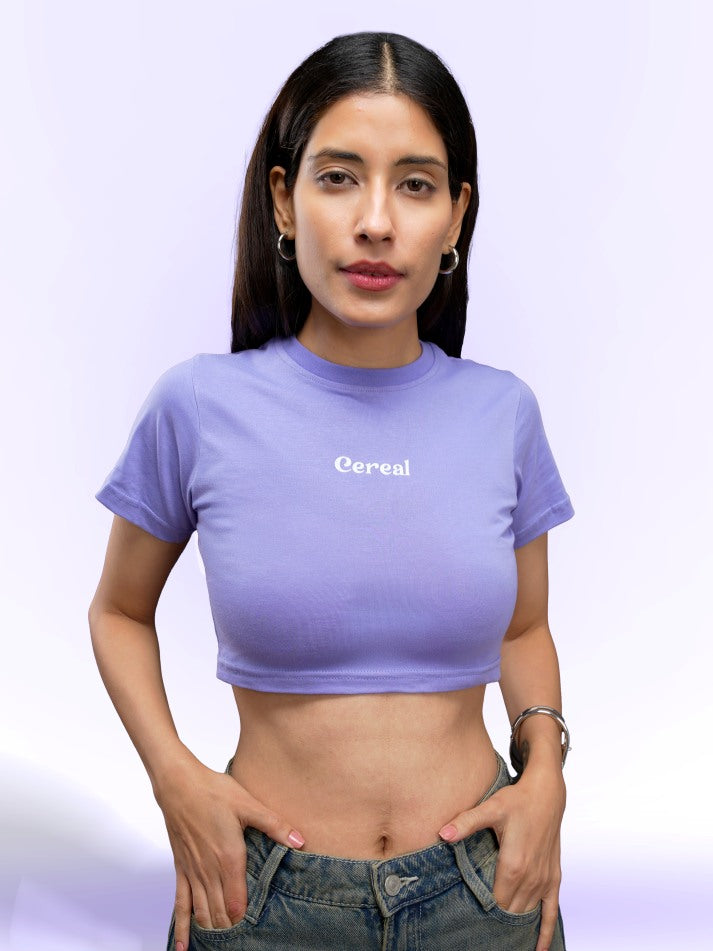 Lavender 100% Cotton Crop Top