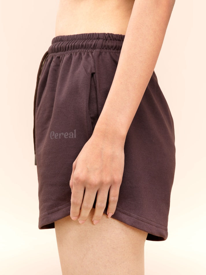 Brown Sweat Shorts For Women
