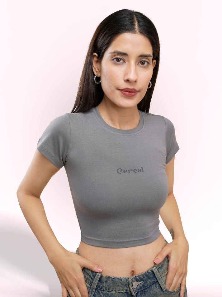 Gray Baby Tee