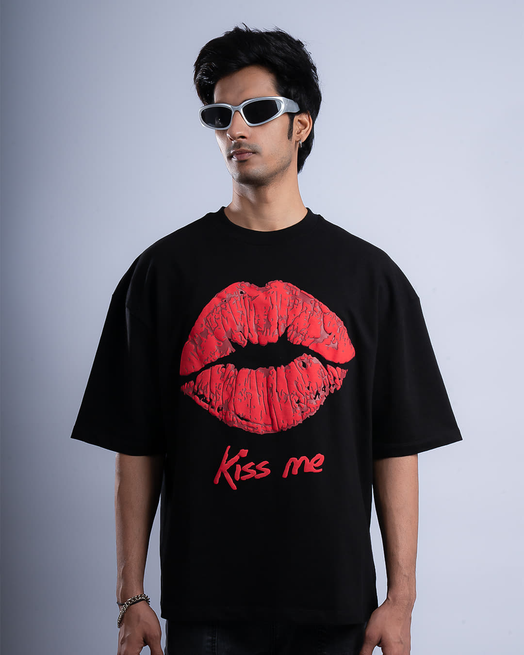 Kiss Me Oversized Heavy French Cotton T-Shirt
