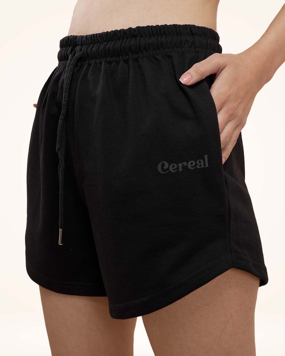 Black Sweat Shorts For Women