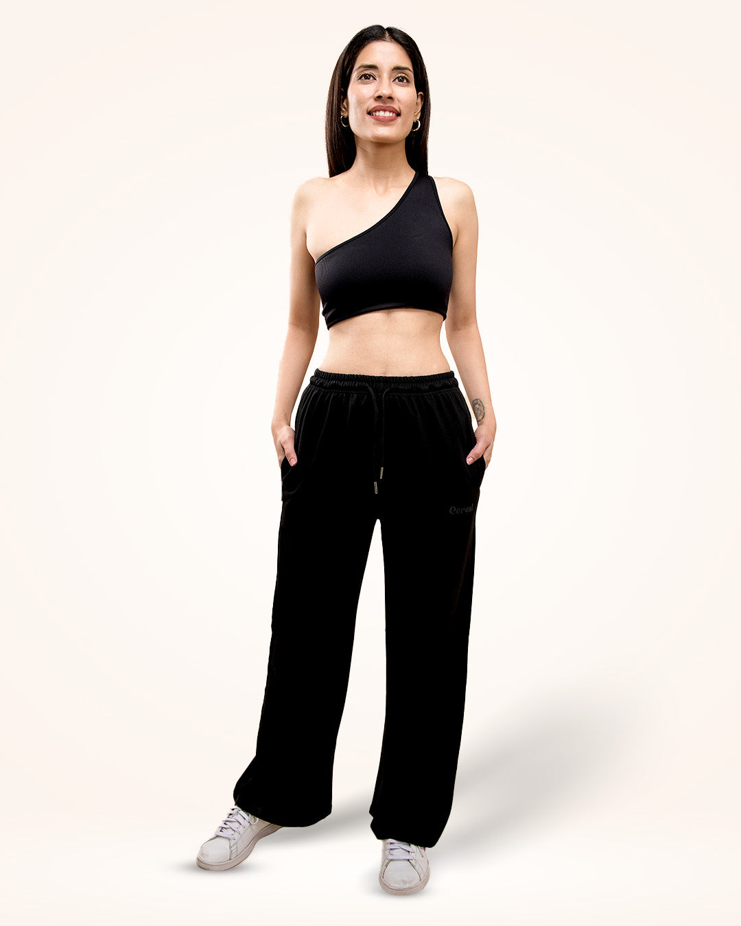 Black A-Line Bomber Pants