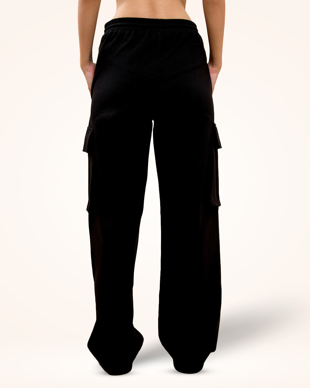 Black Cargo Track Pants