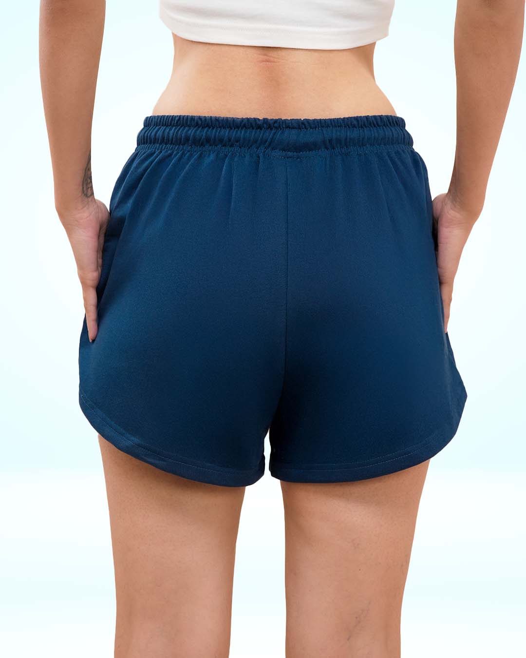 Navy Blue Sweat Shorts For Women