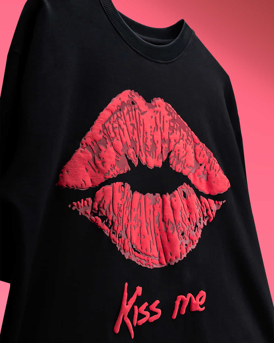 Kiss Me Oversized Heavy French Cotton T-Shirt
