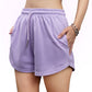 Lilac Sweat Shorts For Women