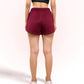 Cherry Red Sweat Shorts For Women