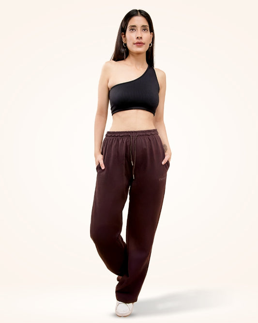 Brown A-Line Bomber Pants for Women