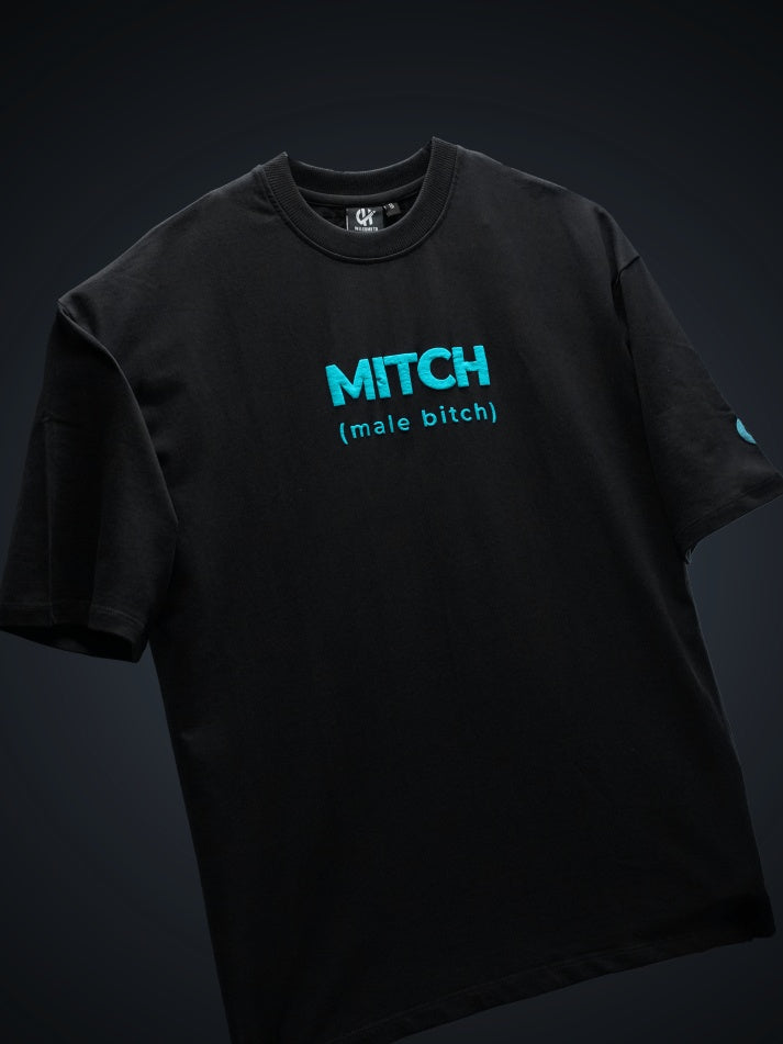 Mitch Black Oversized Heavy French Cotton T-Shirt
