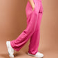 Pink A-Line Bomber Pants for Women