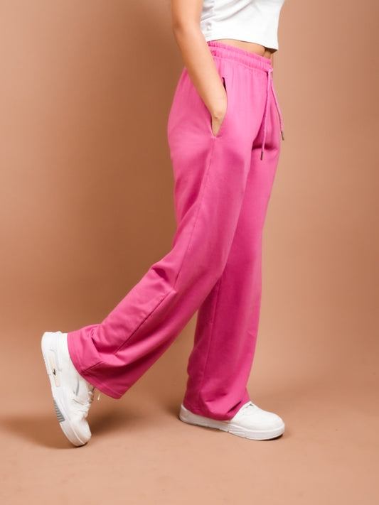 Pink A-Line Bomber Pants for Women