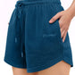 Airforce Blue Sweat Shorts For Women