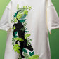 Green Leopard Oversized Heavy French Cotton T-Shirt