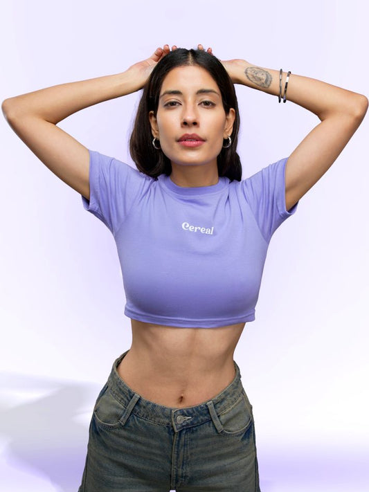 Lavender 100% Cotton Crop Top