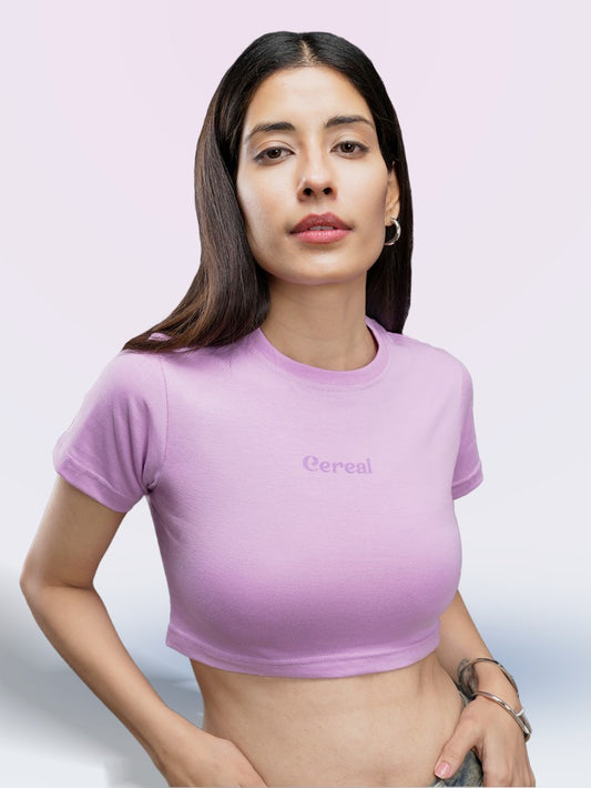 Lilac 100% Cotton Crop Top