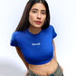 Royal Blue 100% Cotton Crop Top
