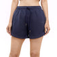 Navy Milange Sweat Shorts For Women