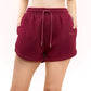 Cherry Red Sweat Shorts For Women