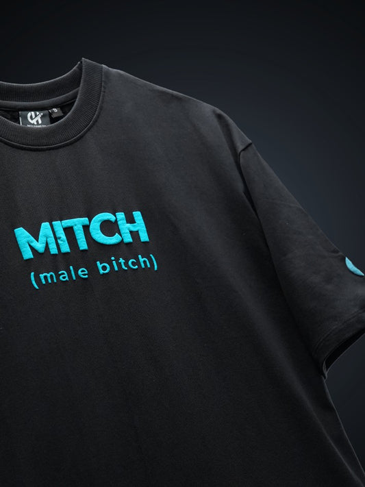 Mitch Black Oversized Heavy French Cotton T-Shirt