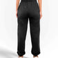 Black Gathered Joggers for Women
