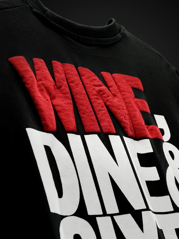 Wine Dine 69 Oversized Heavy French Cotton T-Shirt