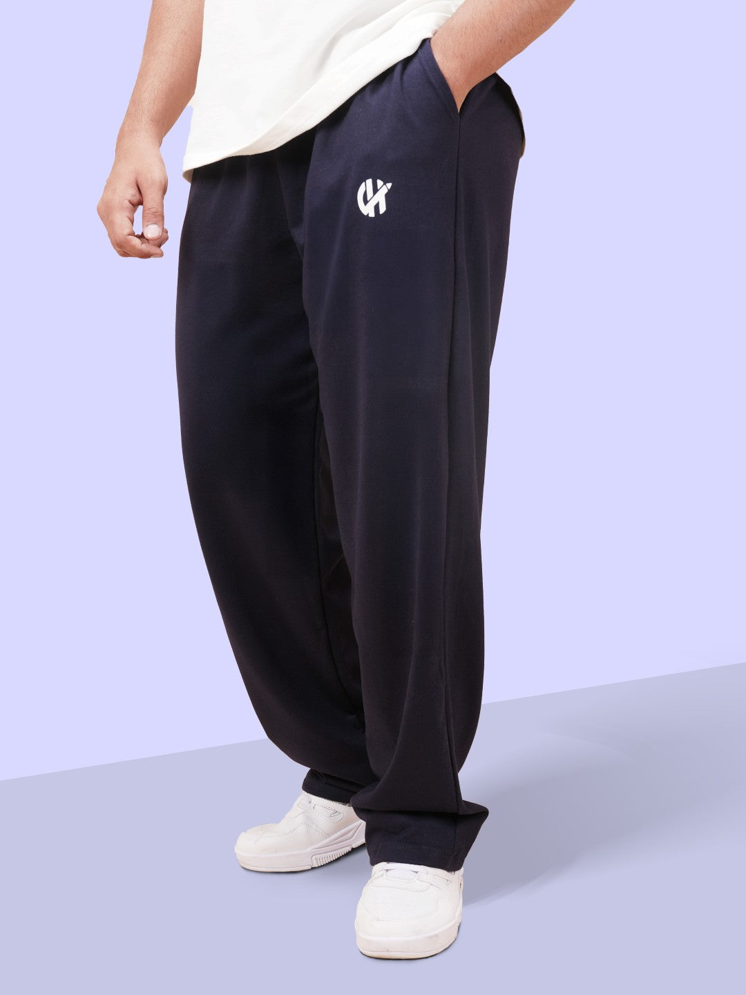 Straight Navy Blue Weight Joggers