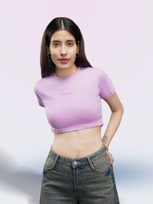 Lilac 100% Cotton Crop Top