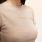Beige 100% Cotton Crop Top
