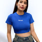 Royal Blue 100% Cotton Crop Top