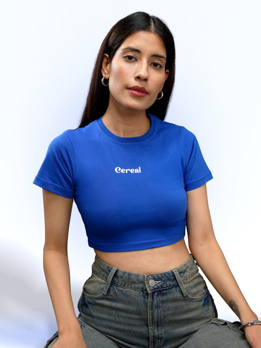Royal Blue 100% Cotton Crop Top