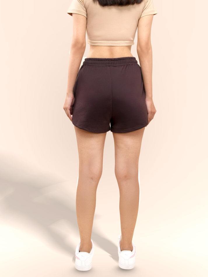 Brown Sweat Shorts For Women