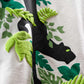 Green Leopard Oversized Heavy French Cotton T-Shirt
