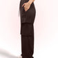 Brown Cargo Track Pants for Women
